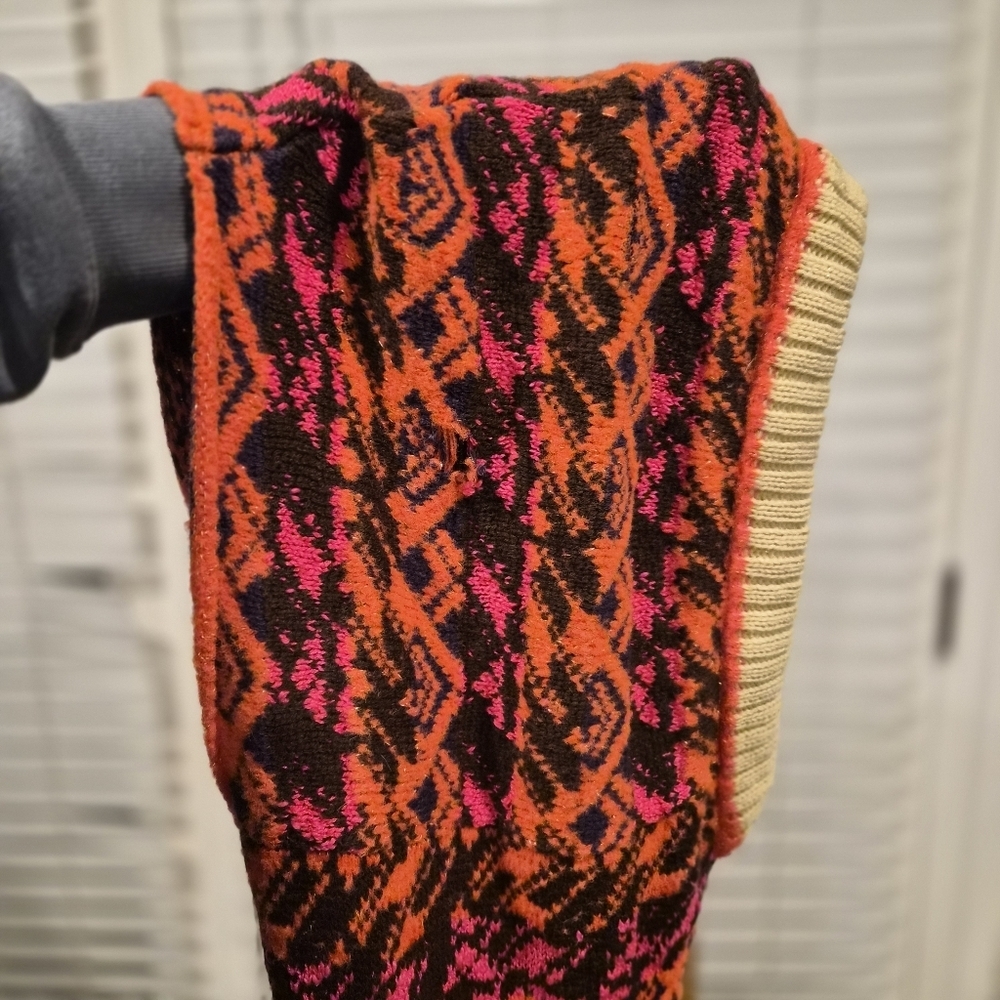 Free People Cabbie Fairisle Geometric Boho Euro Scandi Girl Hippie Hooded Scarf - Picture 8 of 9